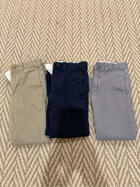 Crewcuts Skinny Kids Pants - Gray with Neon Yellow Accent